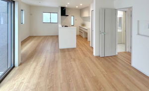 福山市幕山台、新築一戸建ての居間画像です