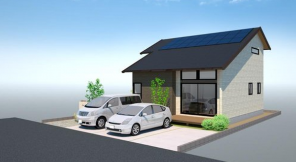 福山市大門町大門、新築一戸建ての完成予想図（外観）画像です