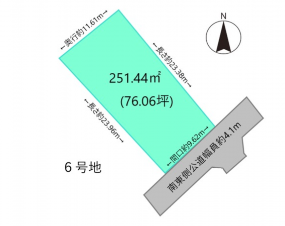 福山市山手町、土地の間取り画像です