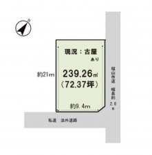 福山市津之郷町大字津之郷、土地の間取り画像です