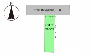 福山市大門町、土地の間取り画像です