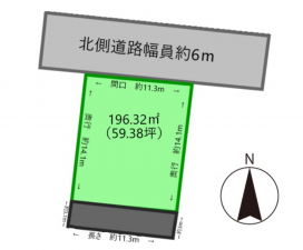 福山市引野町南、土地の間取り画像です