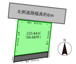 福山市引野町南、土地の間取り画像です