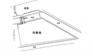 福山市丸之内、土地の間取り画像です