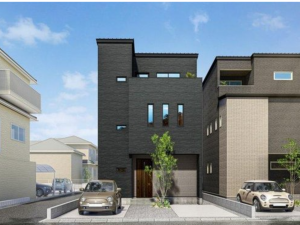 福山市御船町、新築一戸建ての完成予想図（外観）画像です