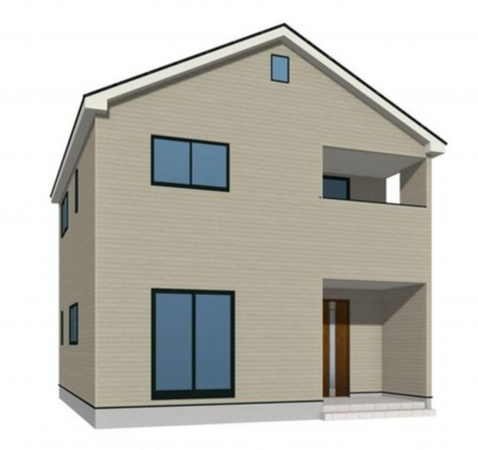 福山市沖野上町、新築一戸建ての完成予想図（外観）画像です