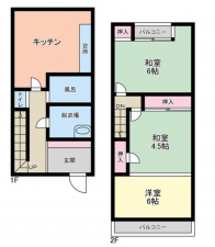 福山市草戸町、中古一戸建ての間取り画像です