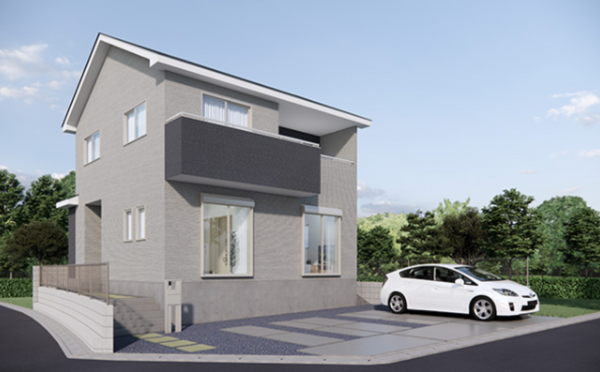 福山市東陽台、新築一戸建ての完成予想図（外観）画像です
