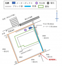 福山市東陽台、土地の間取り画像です
