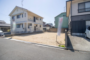 福山市北吉津町、新築一戸建ての前面道路を含む現地写真画像です