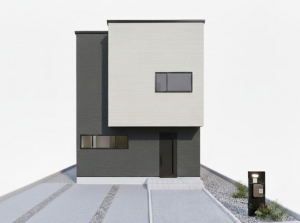 福山市水呑町、新築一戸建ての完成予想図（外観）画像です