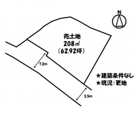 福山市北本庄、土地の間取り画像です