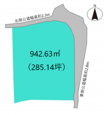福山市田尻町、土地の間取り画像です