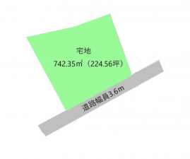 福山市山手町、土地の間取り画像です