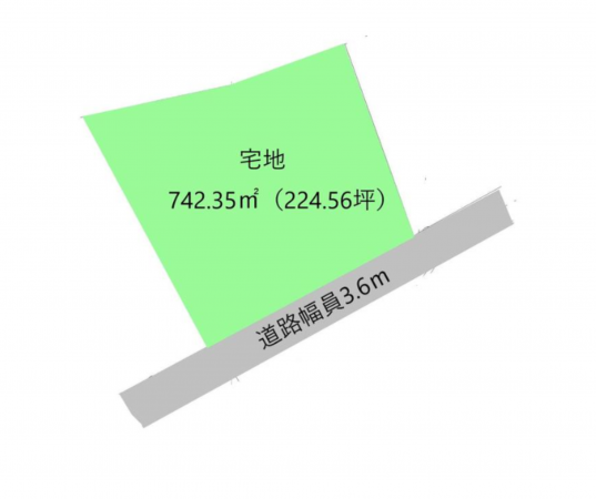 福山市山手町、土地の間取り画像です