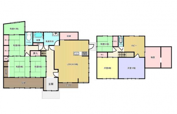 福山市沼隈町大字上山南、中古一戸建ての間取り画像です