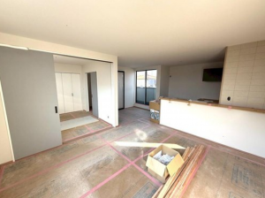 福山市手城町、新築一戸建ての居間画像です