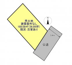 福山市久松台、土地の間取り画像です