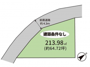 福山市水呑町、土地の間取り画像です