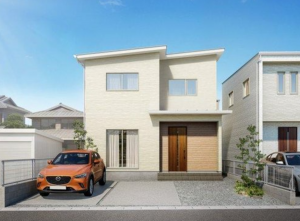 福山市南蔵王町、新築一戸建ての完成予想図（外観）画像です