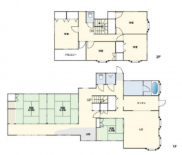 福山市沼隈町大字下山南、中古一戸建ての間取り画像です