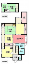 福山市藤江町、中古一戸建ての間取り画像です