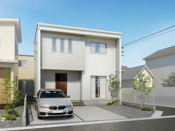 福山市南蔵王町、新築一戸建ての完成予想図（外観）画像です