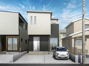 福山市本庄町中、新築一戸建ての完成予想図（外観）画像です