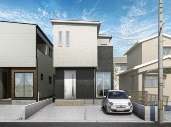 福山市本庄町中、新築一戸建ての完成予想図（外観）画像です