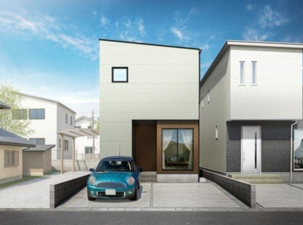 福山市本庄町中、新築一戸建ての完成予想図（外観）画像です