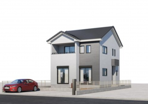 福山市水呑町、新築一戸建ての完成予想図（外観）画像です