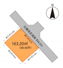 福山市草戸町、土地の間取り画像です