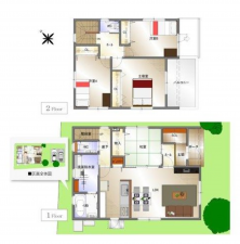 福山市津之郷町大字加屋、新築一戸建ての間取り画像です