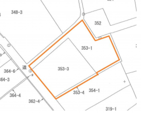 福山市神島町、土地の間取り画像です