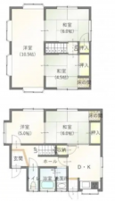 福山市瀬戸町大字地頭分、中古一戸建ての間取り画像です