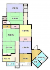 福山市草戸町、中古一戸建ての間取り画像です