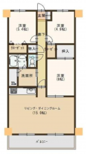 福山市手城町、マンションの間取り画像です
