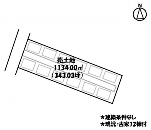 福山市西新涯町、土地の間取り画像です