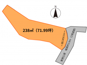 福山市蔵王町、土地の間取り画像です