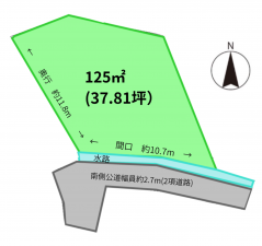 福山市蔵王町、土地の間取り画像です