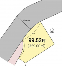 福山市緑陽町、土地の間取り画像です