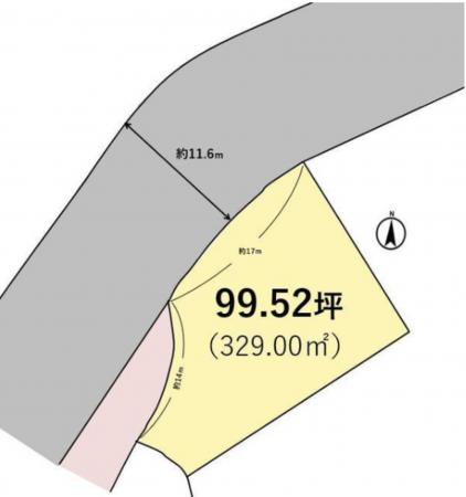 福山市緑陽町、土地の間取り画像です
