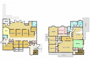 福山市水呑町、中古一戸建ての間取り画像です