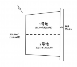 福山市川口町、土地の間取り画像です