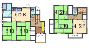 福山市王子町、収益物件/住宅の間取り画像です