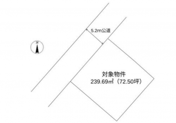 福山市幕山台、土地の間取り画像です