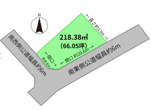 福山市瀬戸町大字地頭分、土地の間取り画像です