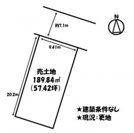 福山市新涯町、土地の間取り画像です
