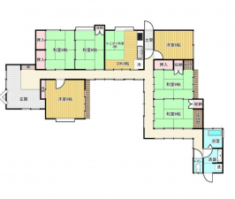 福山市津之郷町大字加屋、中古一戸建ての間取り画像です