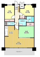 福山市東深津町、マンションの間取り画像です